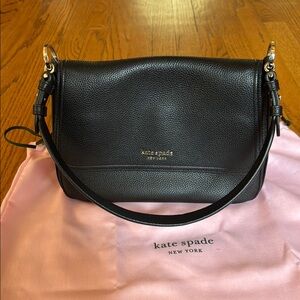 Kate Spade Black Hudson Shoulder Bag with Napa Leather